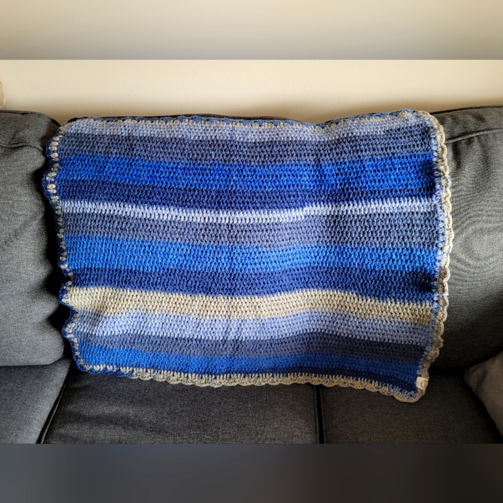One of a kind blanket perfect for a gift for senior or new born